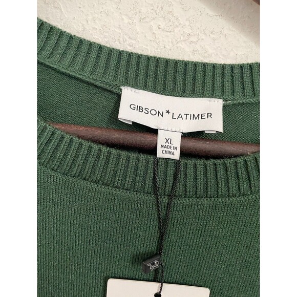 Gibson & Latimer Womens Green Crewneck Long Sleeve Sweater Size XL NWT $119 MSRP - Picture 6 of 7